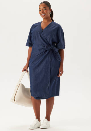 Denim Wrap Dress