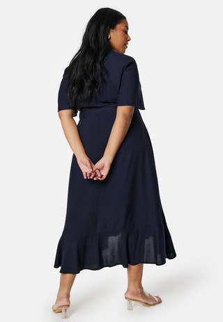 Wrap Midi Viscose Dress