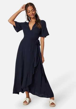 Wrap Midi Viscose Dress