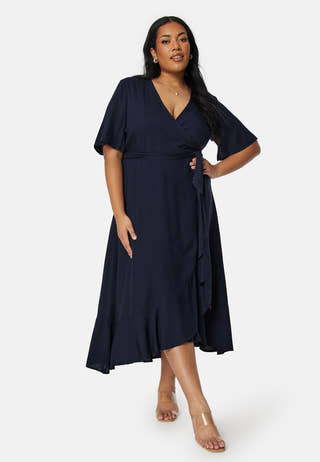 Wrap Midi Viscose Dress