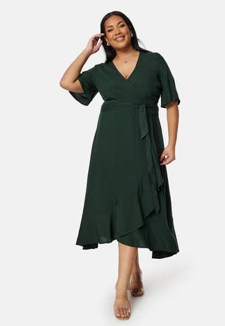 Wrap Midi Viscose Dress