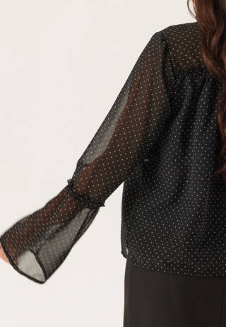 Flounce Sleeve Blouse