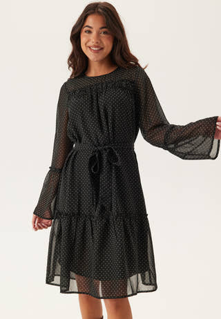 Flounce Sleeve Dress
