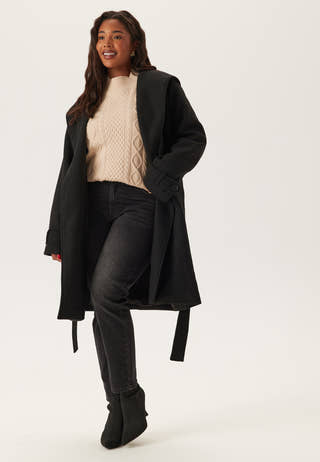 Hooded Wool Mix Coat