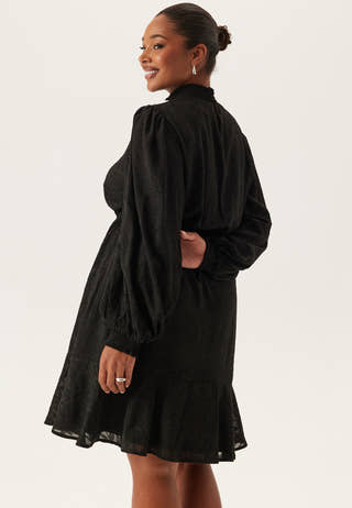 Jacquard Flounce Dress