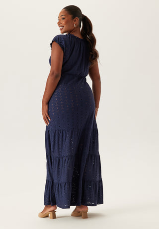 Jersey Broderie Anglaise Maxikjole