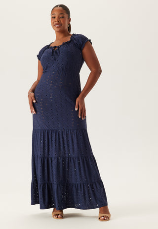 Jersey Broderie Anglaise Maxikjole