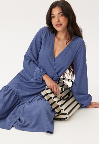 Jersey Structure Wrap Dress