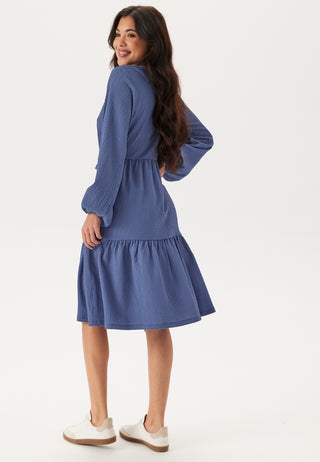 Jersey Structure Wrap Dress