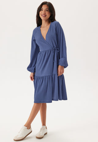 Jersey Structure Wrap Dress