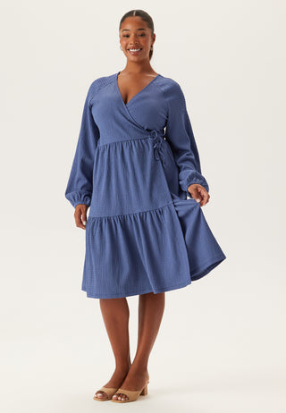 Jersey Structure Wrap Dress
