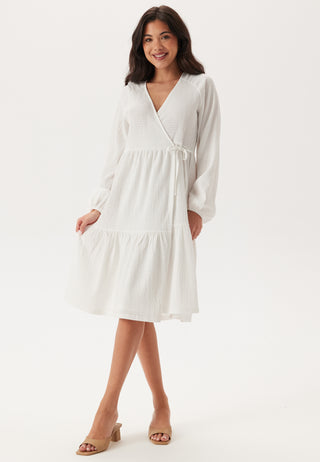 Jersey Structure Wrap Dress