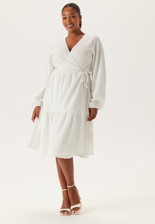 Jersey Structure Wrap Dress