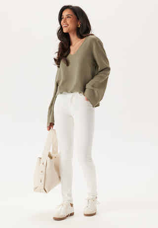 Linen Wide Sleeve Blouse