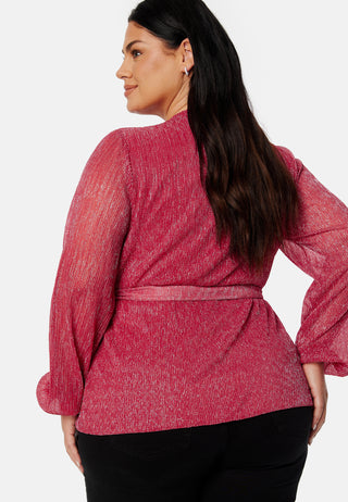 Perley sparkling wrap top