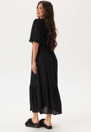 Puff Sleeve Viscose Dress