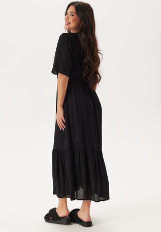 Puff Sleeve Viscose Dress