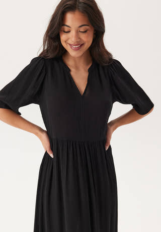 Puff Sleeve Viscose Dress