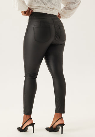 Push-up coated slim bukser