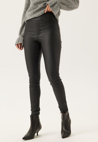 Push-up coated slim bukser