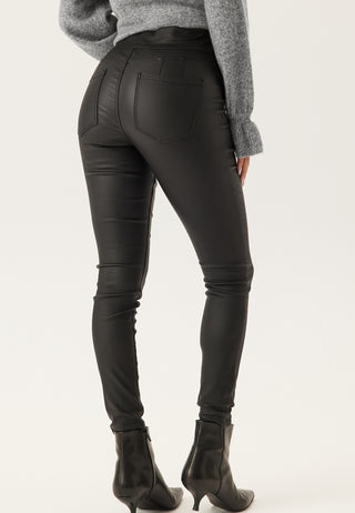 Push-up coated slim bukser