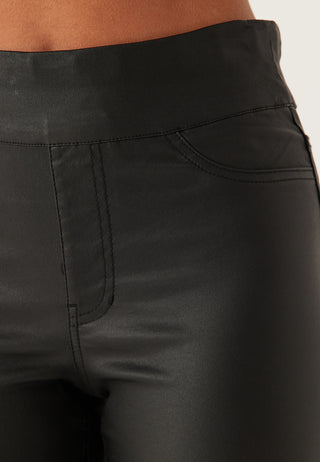 Push-up coated slim bukser