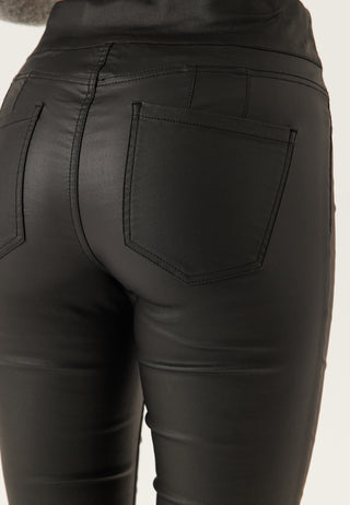 Push-up coated slim bukser