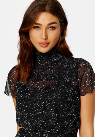 Serina smock mesh top