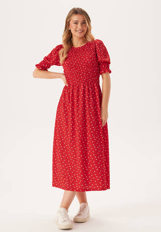 Short Sleeve Smock Dress