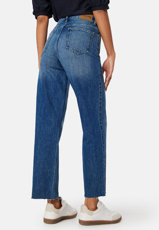 High Straight Ankle Jeans