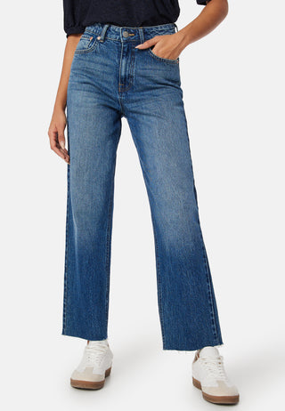 High Straight Ankle Jeans