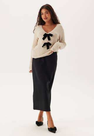 Sparkling Knitted Bow Sweater