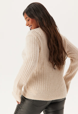 Sparkling Knitted Bow Sweater