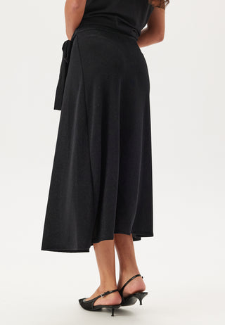 Sparkling Wrap Midi Skirt