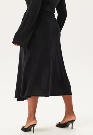 Sparkling Wrap Midi Skirt