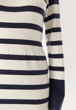 Striped Knitted Midi Dress
