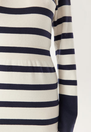 Striped Knitted Midi Dress