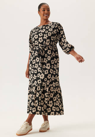 Structure Flounce Midi Dress