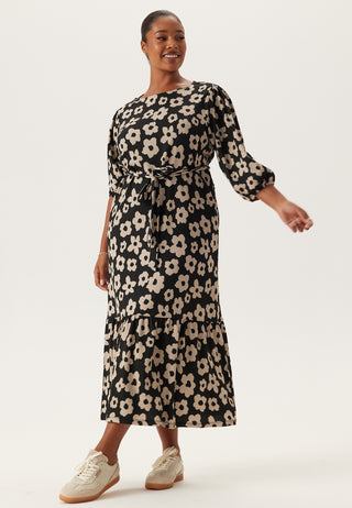 Structure Flounce Midi Dress