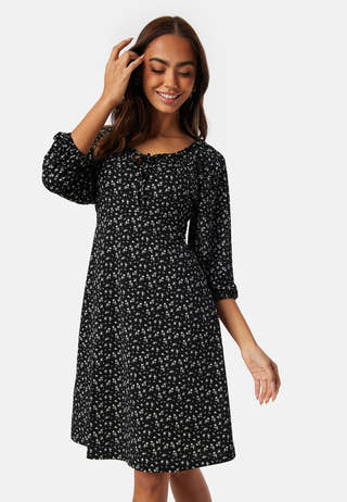 Soft Puff Sleeve Dress