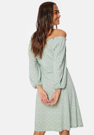 Soft Puff Sleeve Dress