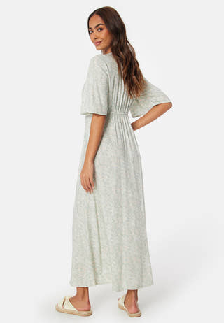 V-neck Slit Viscose Dress