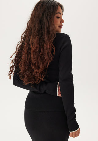 Viscose Contrast Knitted Sweater