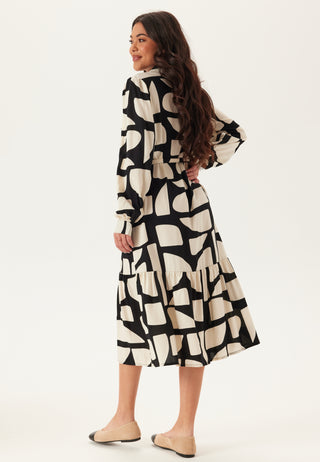 Viscose Flounce Shirt Dress