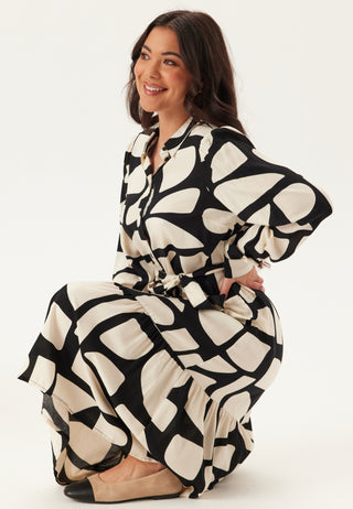 Viscose Flounce Shirt Dress