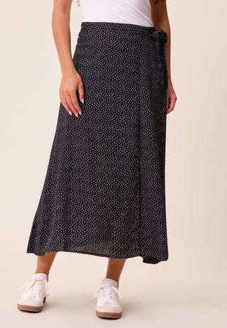 Viscose Midi Wrap Skirt
