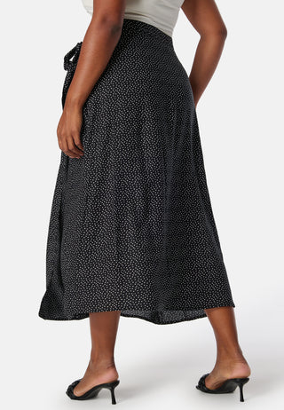 Viscose Midi Wrap Skirt