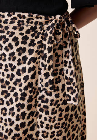 Viscose Midi Wrap Skirt