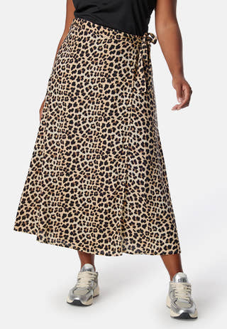 Viscose Midi Wrap Skirt