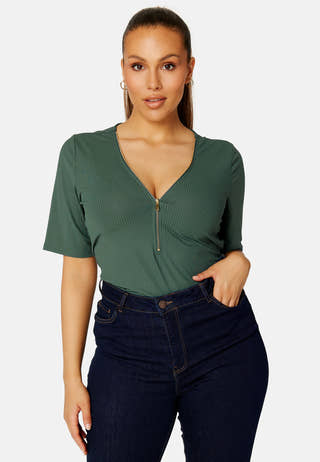 Witney rib zip top